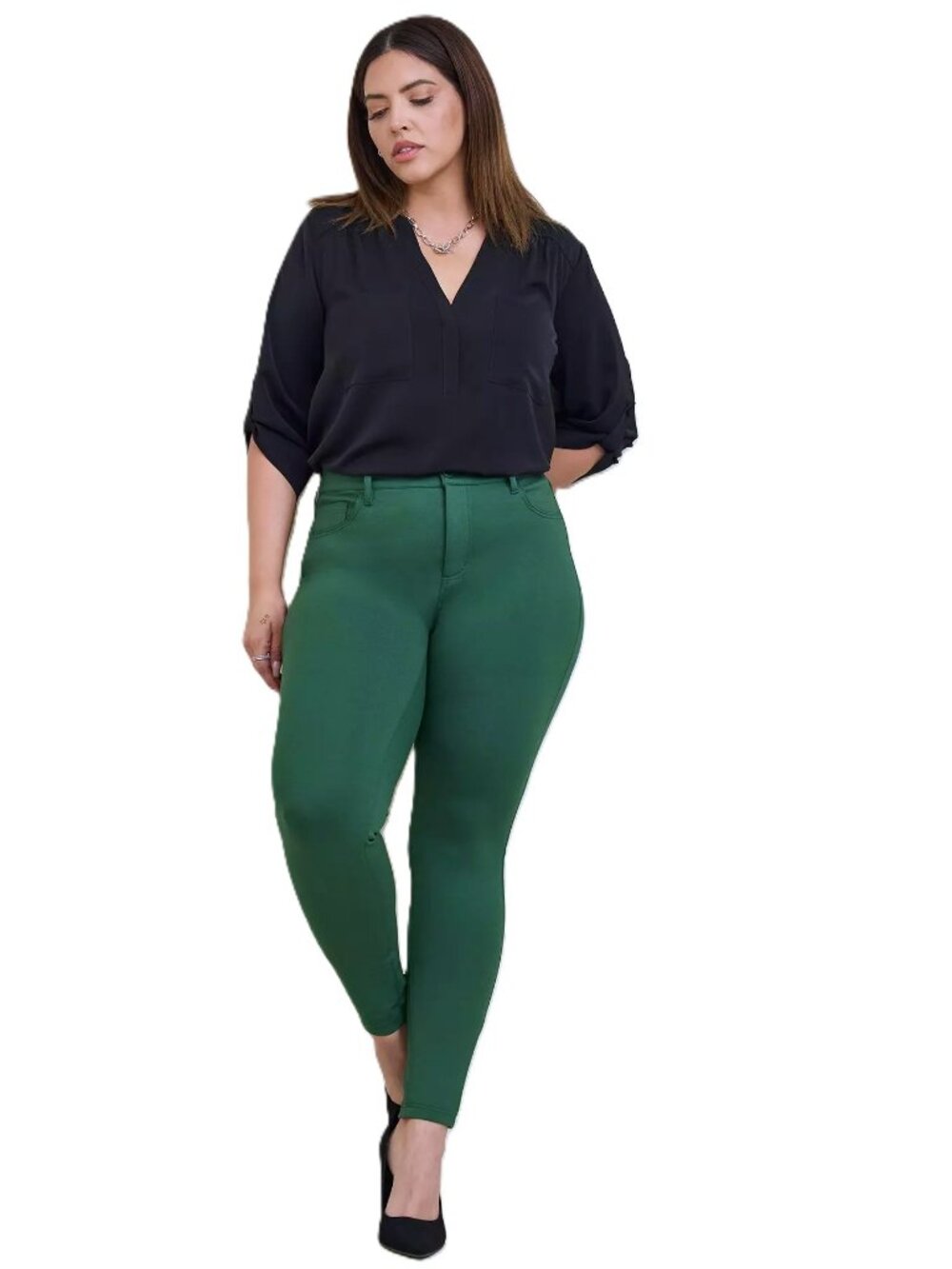 TORRID Skinny Studio Luxe Ponte Mid-Rise Pant. Plus Size 20T